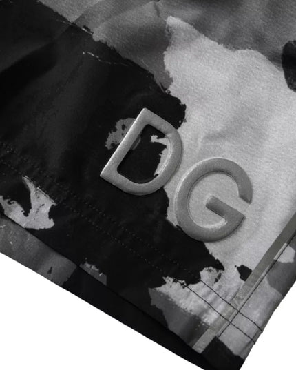 Dolce & Gabbana Multicolor Camouflage DG Logo Beachwear Shorts Swimwear