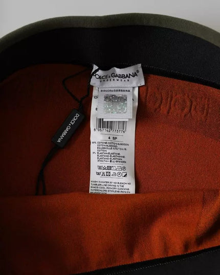 Dolce & Gabbana Brown Cotton Stretch Boxer Shorts Underwear