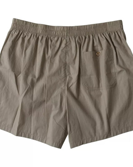 Dolce & Gabbana Brown Cotton Regular Boxer Shorts Underwear