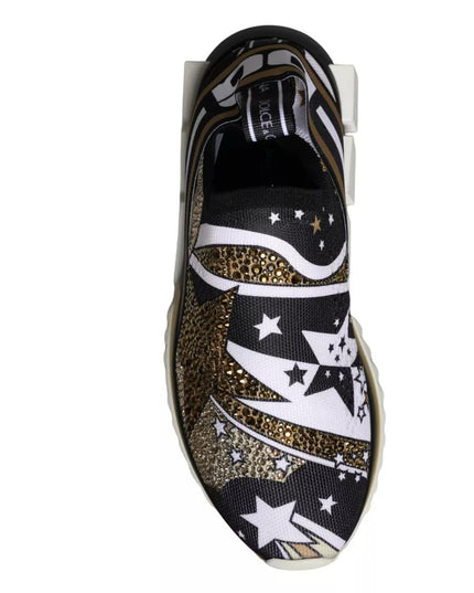 Dolce & Gabbana Multicolor Comet Star Print Sorrento Sneakers Shoes