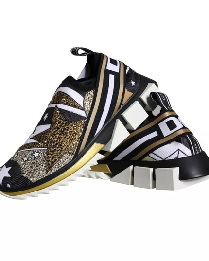 Dolce & Gabbana Multicolor Comet Star Print Sorrento Sneakers Shoes