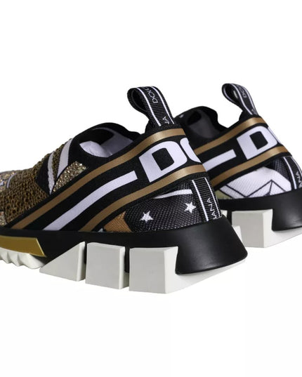Dolce & Gabbana Multicolor Comet Star Print Sorrento Sneakers Shoes