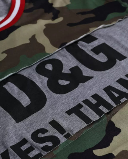 Dolce & Gabbana Multicolor Camouflage Cotton Crew Neck Men T-shirt