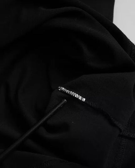 Dolce & Gabbana Black Logo Embossed Cotton Crew Neck T-shirt