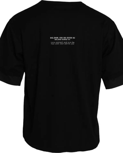 Dolce & Gabbana Black Cotton Pocket Short Sleeves Men T-shirt