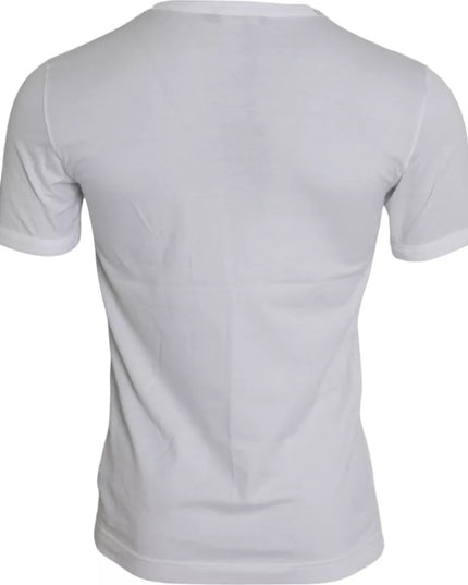 Dolce & Gabbana White King Of Love Round Neck Short Sleeves T-shirt
