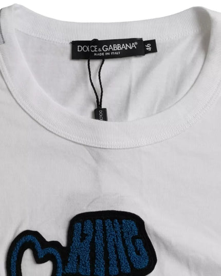 Dolce & Gabbana White King Of Love Round Neck Short Sleeves T-shirt