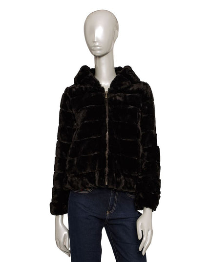 Baldinini Trend Black Polyester Jackets & Coat