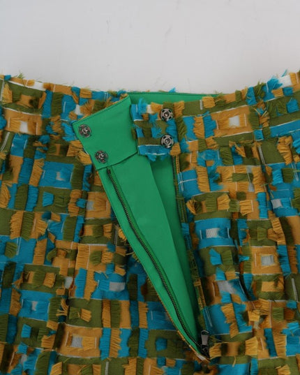 Dolce & Gabbana Multicolor Jacquard Straight Pencil Skirt