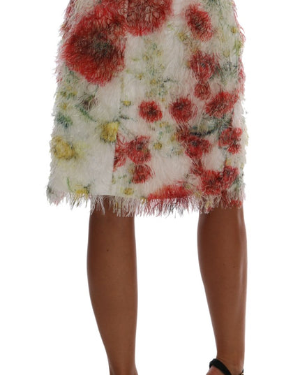 Dolce & Gabbana Floral Patterned Pencil Straight Skirt