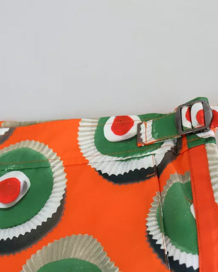 Dolce & Gabbana Orange Cupcake Beachwear Shorts Swimwear
