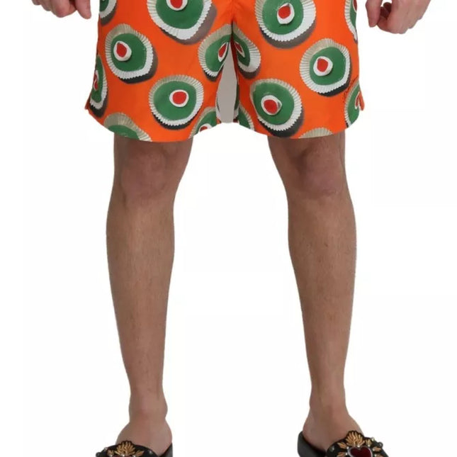 Dolce & Gabbana Orange Cupcake Beachwear Shorts Swimwear