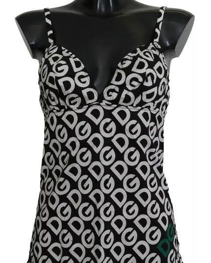Dolce & Gabbana Black DG Mania Print Sleeveless Swimwear