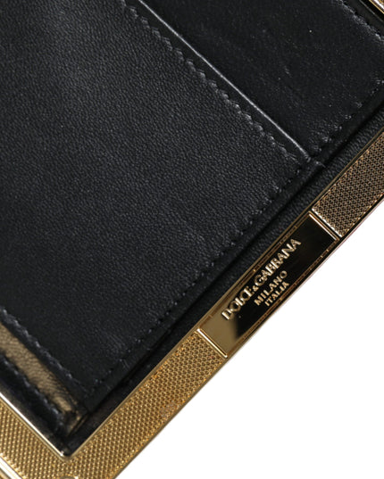 Dolce & Gabbana Red Velvet Gold Frame Clutch Evening Party Purse Bag