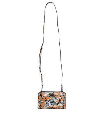 Dolce & Gabbana Multicolor Camouflage Leather Purse Cross Body Bag