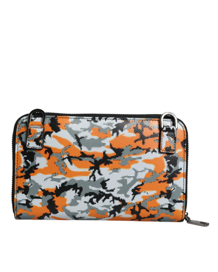 Dolce & Gabbana Multicolor Camouflage Leather Purse Cross Body Bag