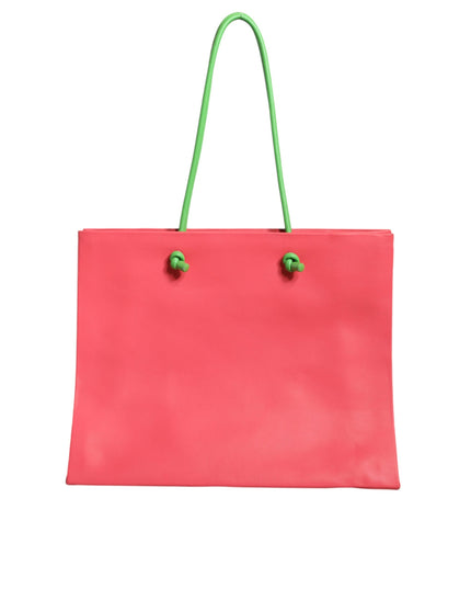 Alberta Ferretti Pink Leather Weekend Wednesday Shopping Tote Bag