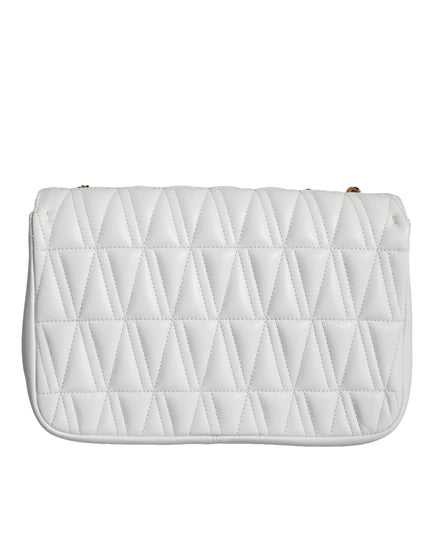 Versace White Mini Nappa Leather Crossbody Shoulder Bag