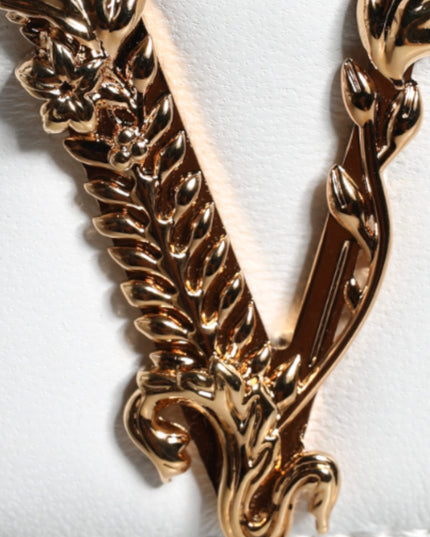 Versace White Quilted Nappa Leather Crossbody Shoulder Bag