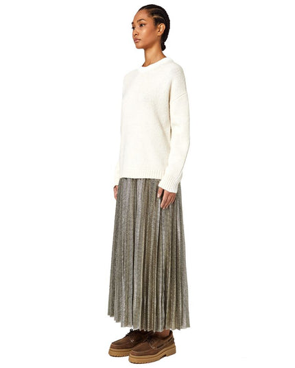 Alpha Studio White Recycled Wool Women Sweater