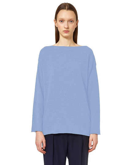 Alpha Studio Light Blue Cashmere Women Sweater