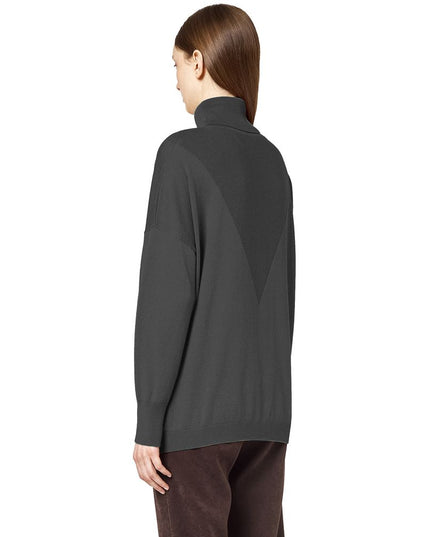 Alpha Studio Gray Silk Sweater