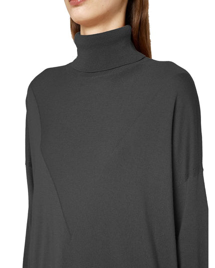 Alpha Studio Gray Silk Sweater