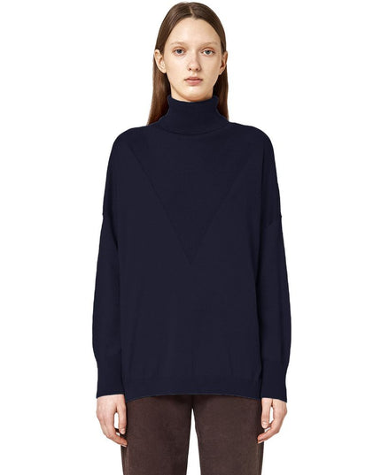 Alpha Studio Blue Silk Sweater