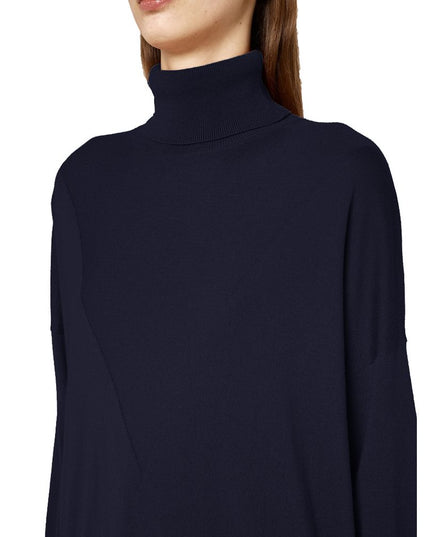 Alpha Studio Blue Silk Sweater