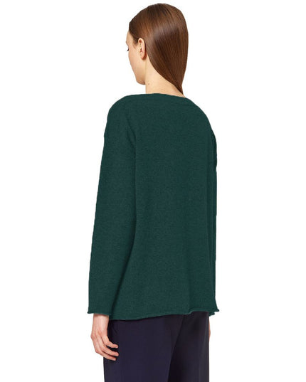 Alpha Studio Green Silk Sweater