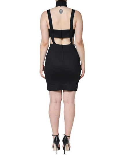 Dolce & Gabbana Black Cut Out Sleeveless Bodycon Mini Dress