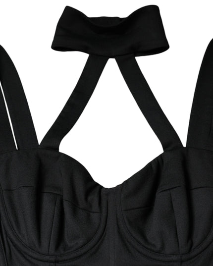 Dolce & Gabbana Black Cut Out Sleeveless Bodycon Mini Dress
