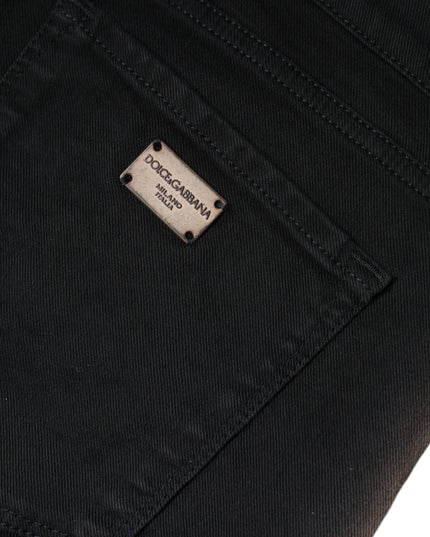 Dolce & Gabbana Black Cotton Stretch Skinny Denim Jeans