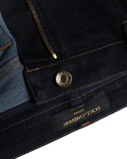 Dolce & Gabbana Black Cotton Blend Skinny Denim Jeans