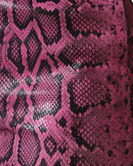 Dolce & Gabbana Pink Leather High Waist Hot Pants Shorts