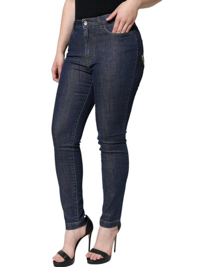 Dolce & Gabbana Dark Blue QUEEN Cotton Skinny Denim Jeans