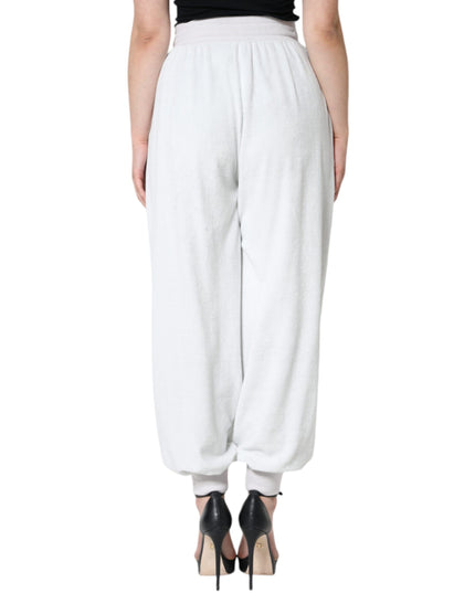 Dolce & Gabbana White Nylon Jogger Sweatpants Pants