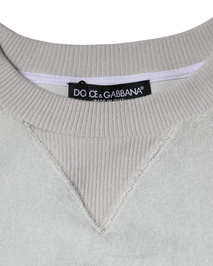 Dolce & Gabbana White Nylon Stretch Crew Neck Pullover Sweater