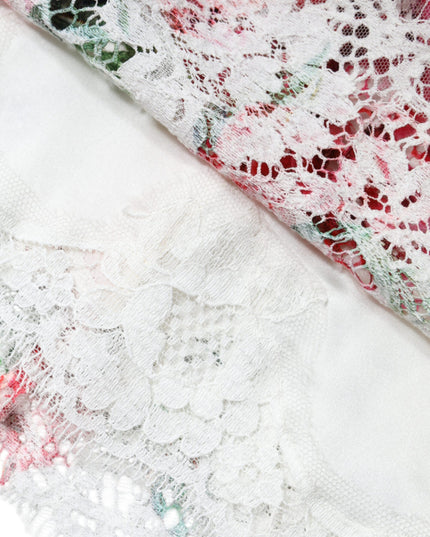 Dolce & Gabbana White Peony Lace Short Sleeves Blouse Top