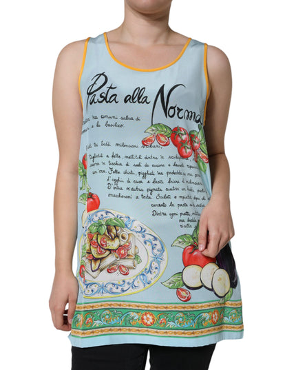 Dolce & Gabbana Multicolor Pasta Alla Norma Print Tank Top