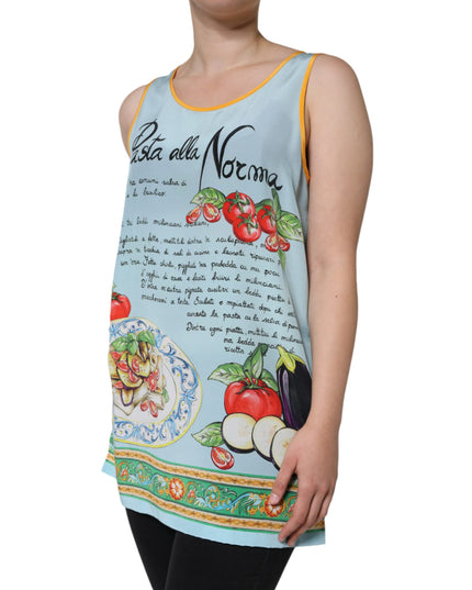Dolce & Gabbana Multicolor Pasta Alla Norma Print Tank Top