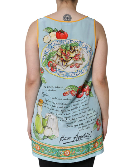 Dolce & Gabbana Multicolor Pasta Alla Norma Print Tank Top