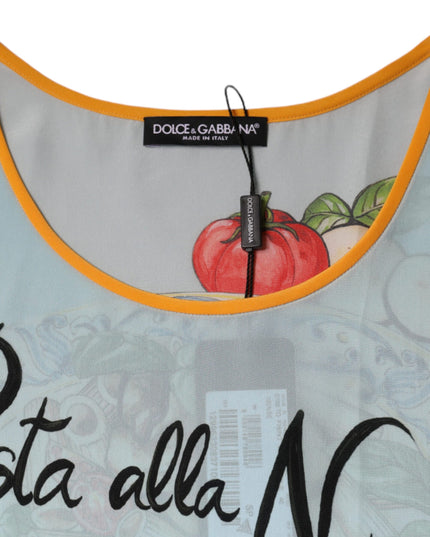 Dolce & Gabbana Multicolor Pasta Alla Norma Print Tank Top