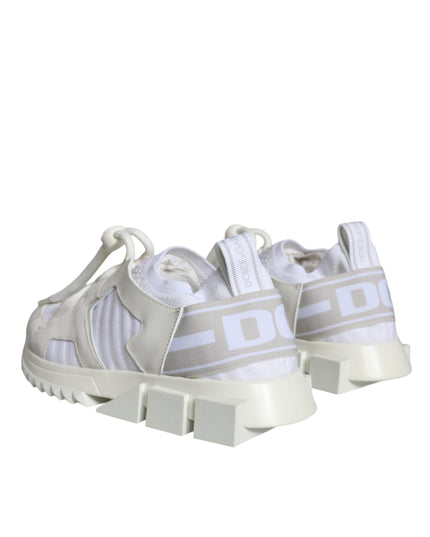 Dolce & Gabbana White Mesh Sorrento Trekking Sneakers Shoes