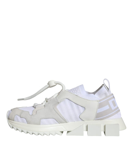 Dolce & Gabbana White Mesh Sorrento Trekking Sneakers Shoes