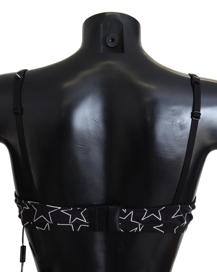 Dolce & Gabbana Black Millennials Star Non Wire Cotton Bra Underwear