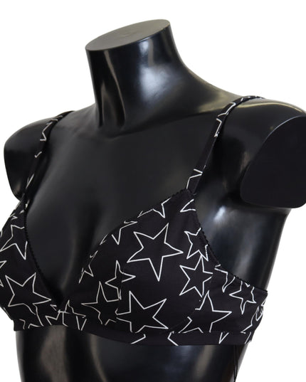Dolce & Gabbana Black Millennials Star Non Wire Cotton Bra Underwear