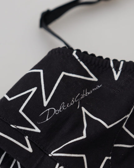 Dolce & Gabbana Black Millennials Star Non Wire Cotton Bra Underwear