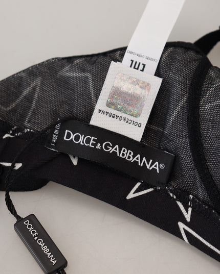Dolce & Gabbana Black Millennials Star Non Wire Cotton Bra Underwear