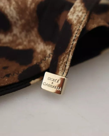 Dolce & Gabbana Brown Leopard Print Swimsuit Swimwear Bikini Bottom